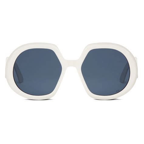 DiorBobby R1U Ivory Round Sunglasses 